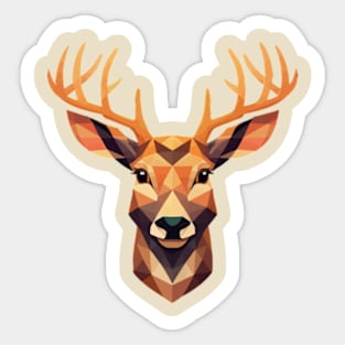 Geometric Deer Sticker